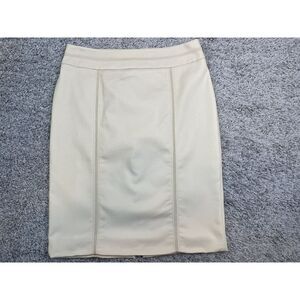 White House Black Market Women's Cotten Blend Beige Skirt‎ size M